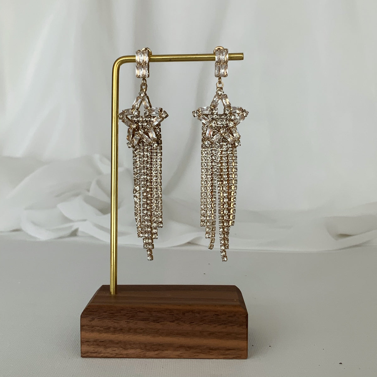 Aretes estrella fugaz de cristales