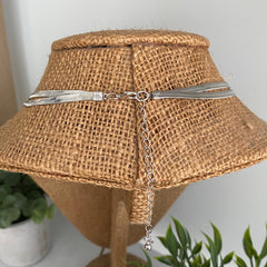 Collar snake plateada con doble caida