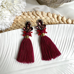 Aretes Sophie rojo vino