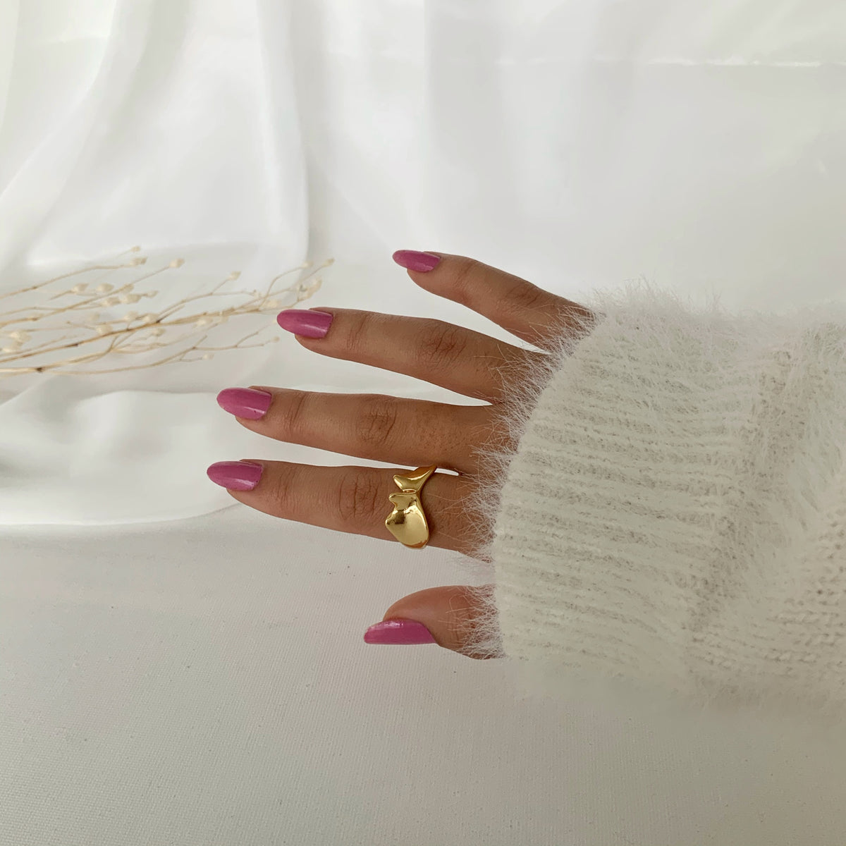 Anillo fox en plata 925 bañado en oro 18k