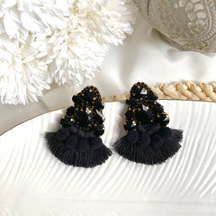 Aretes Emilia negro