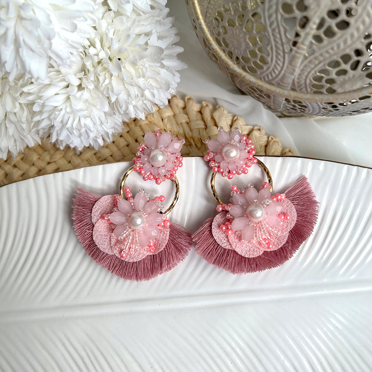 Aretes Claire palo rosa