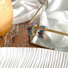Aretes argolla mini rainbow