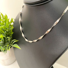 Collar snake  plateado