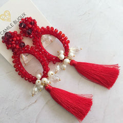 ARETES NINA ROJO