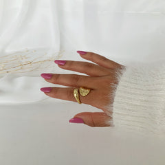 Anillo serpiente en plata 925 bañado en oro 18k