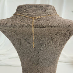 Collar con dije de sol y ojo rojo enchapado en oro 18k