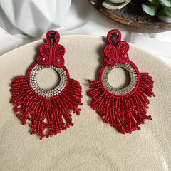 Aretes Alba rojo oscuro