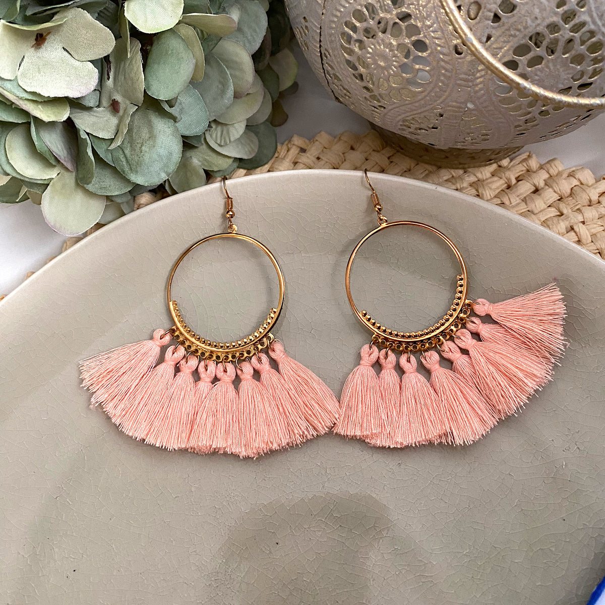 Aretes argollas fiesta melón