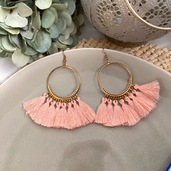 Aretes argollas fiesta melón