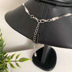 Collar snake  plateado