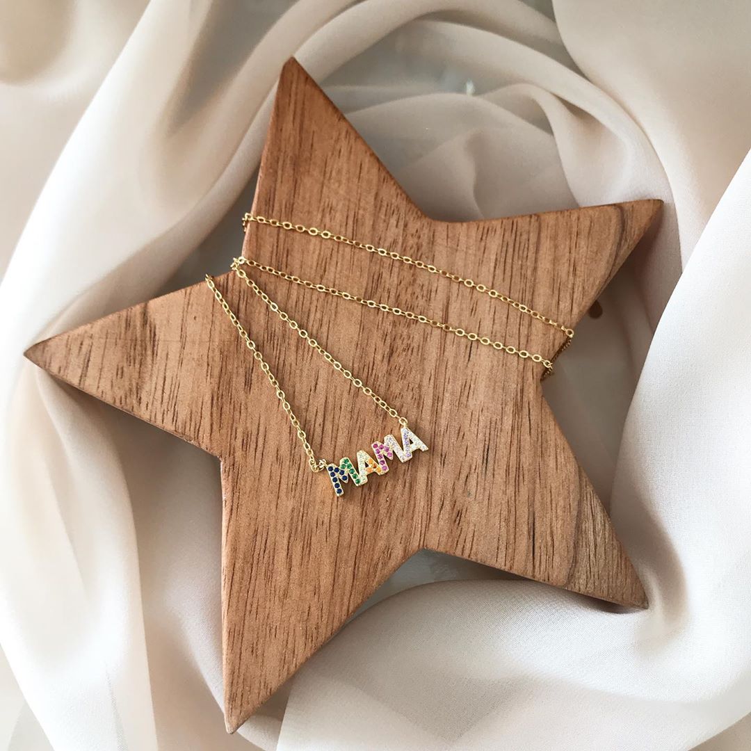 COLLAR MAMÁ PLATA 925 BAÑO EN ORO