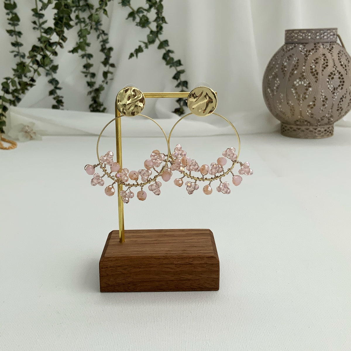 Argollas lluvia de verano rosa