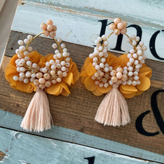 Aretes Victoria melón mostaza