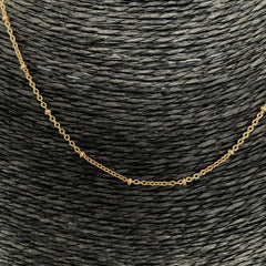 Cadena mini dots enchapado en oro 18k