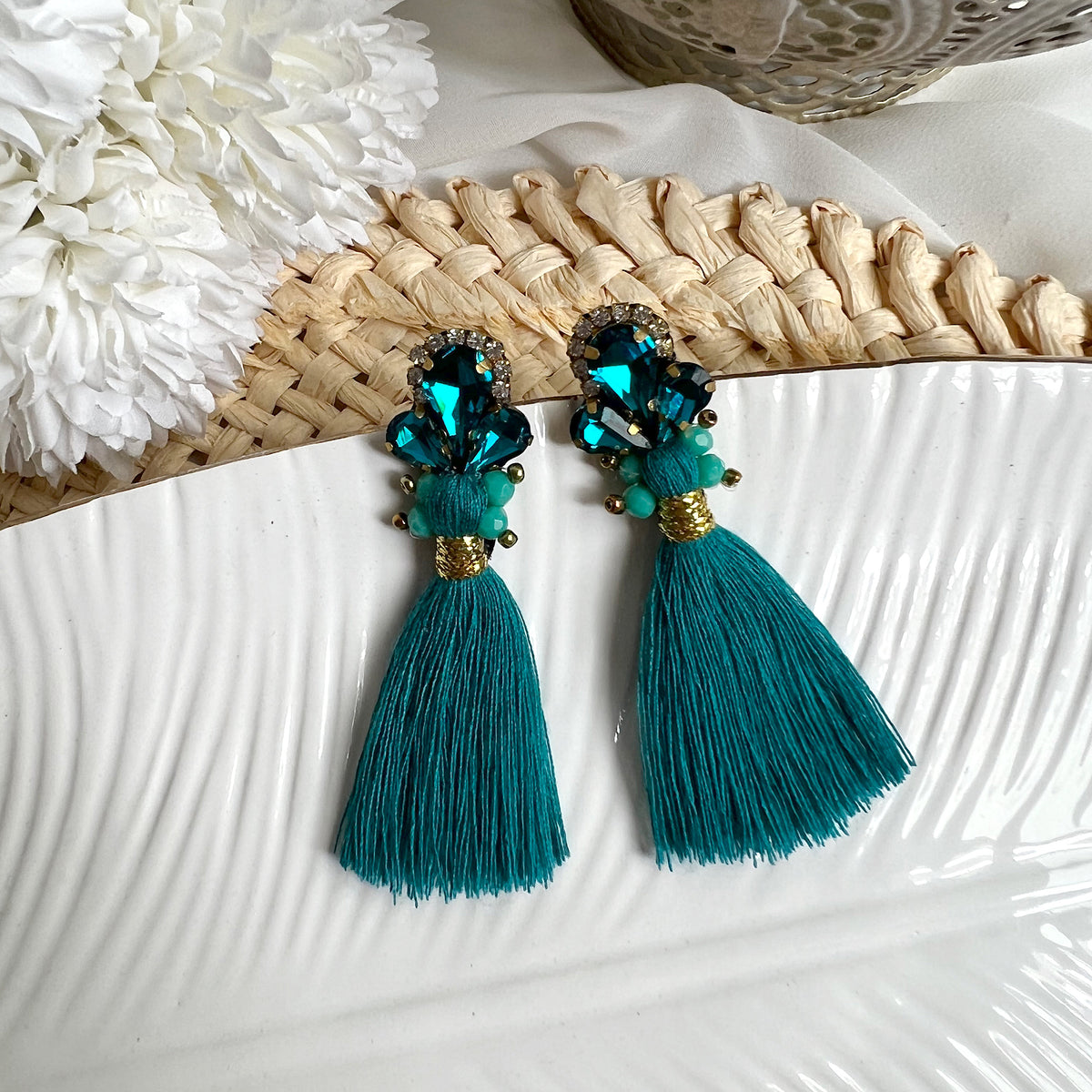 Aretes Sophie verde turqueza