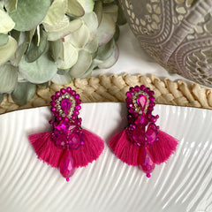 Aretes Gigi fucsia