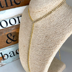 Collar lariat full circones engaste dorado