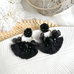 Aretes Christine negro