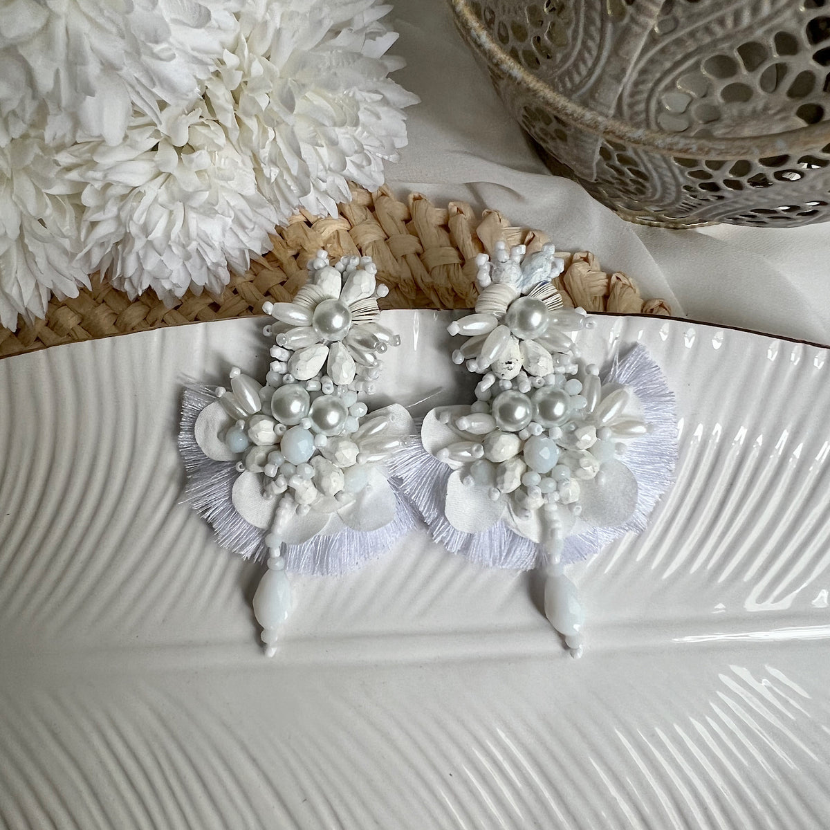 Aretes Arianne blanco