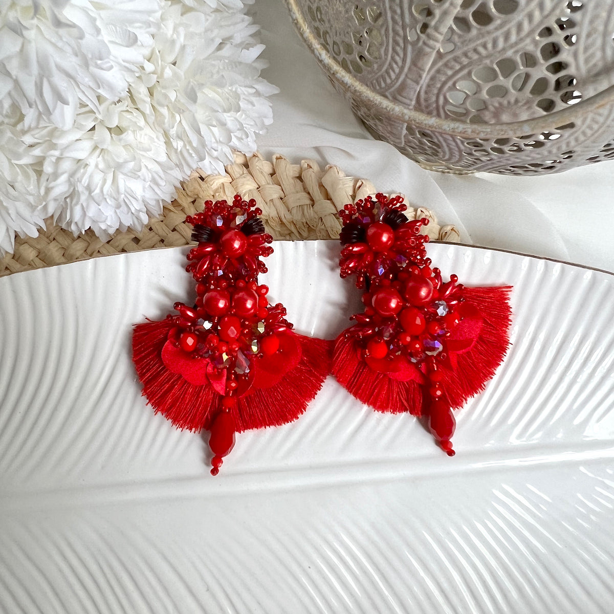 Aretes Arianne rojo