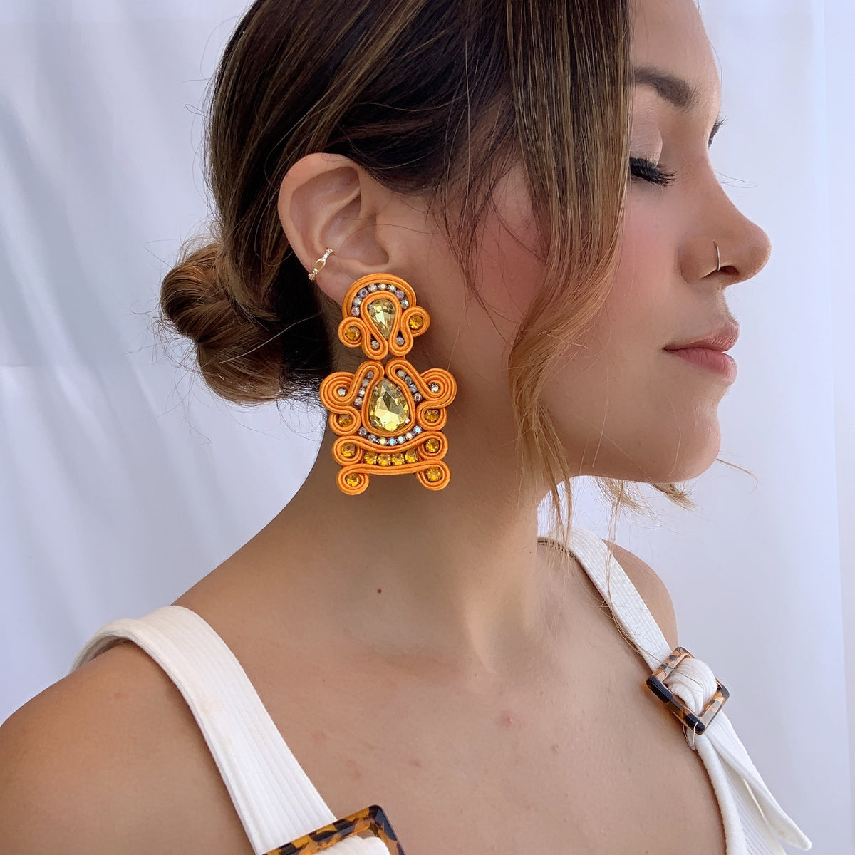 Aretes Thalia naranja