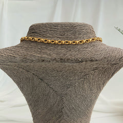 Collar regulador con dije de luna negra enchapado en oro 18k