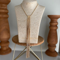 Collar corbata cadena dorado