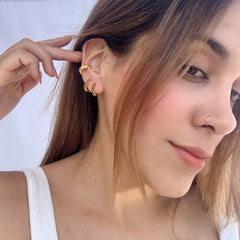 Cuff spiral en plata 925 bañado en oro 18k