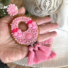 Aretes Magdalena rosa