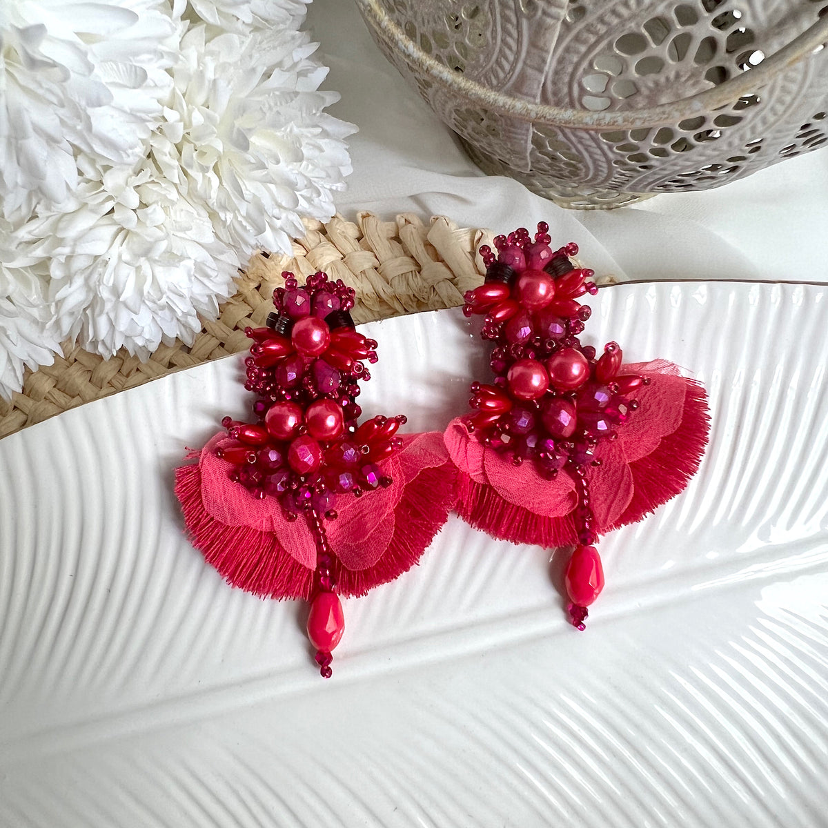 Aretes Arianne fucsia