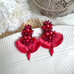 Aretes Arianne fucsia