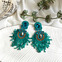 Aretes Gretta turqueza verde