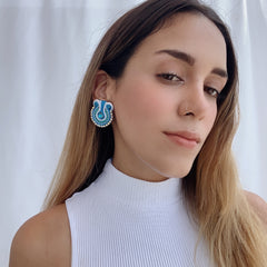 Aretes Abigail azul