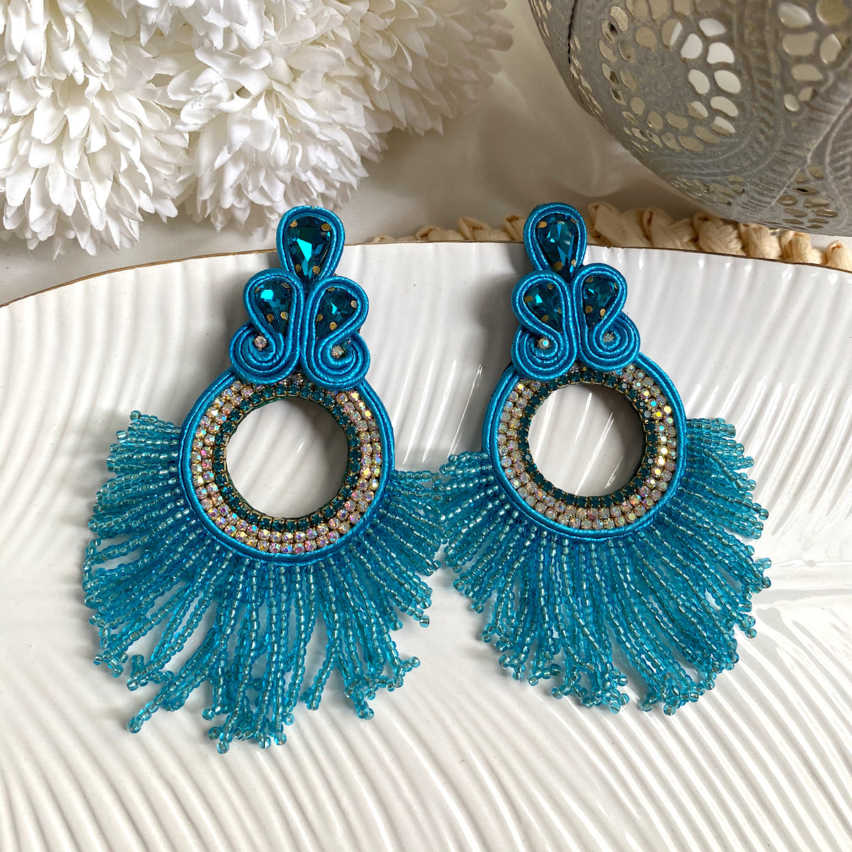 Aretes Alba celeste turqueza