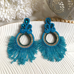 Aretes Alba celeste turqueza