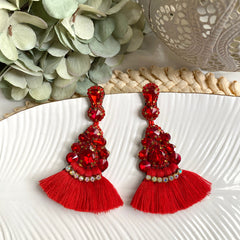 Aretes Maca rojo
