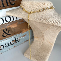 Collar lariat full circones engaste dorado