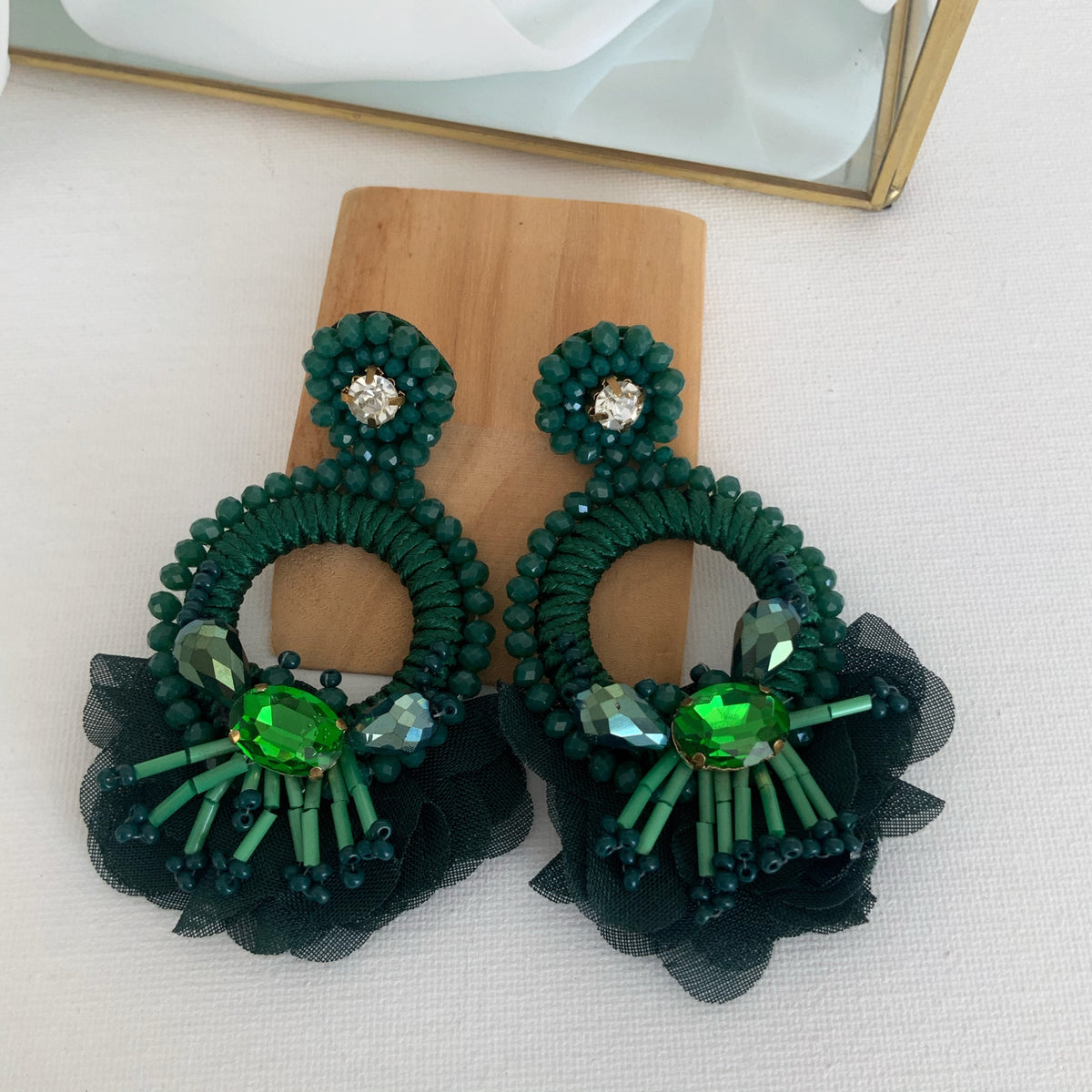 Aretes Carmen verde