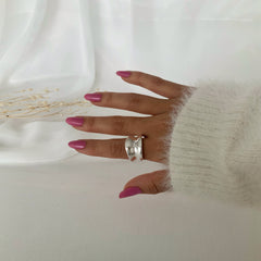 Anillo corset ajustable en plata 925