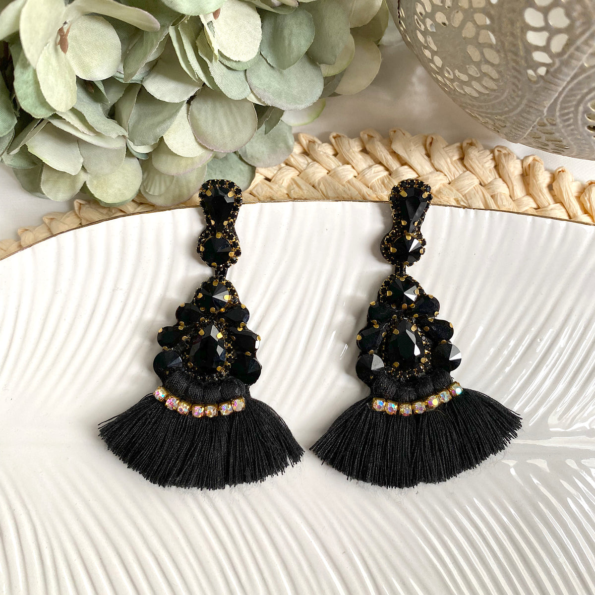 Aretes Maca negro