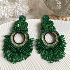 Aretes Alba verde oscuro
