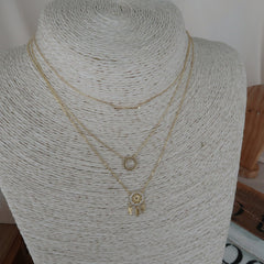 Collar plata 925 enchapado en oro 18k atrapasueños