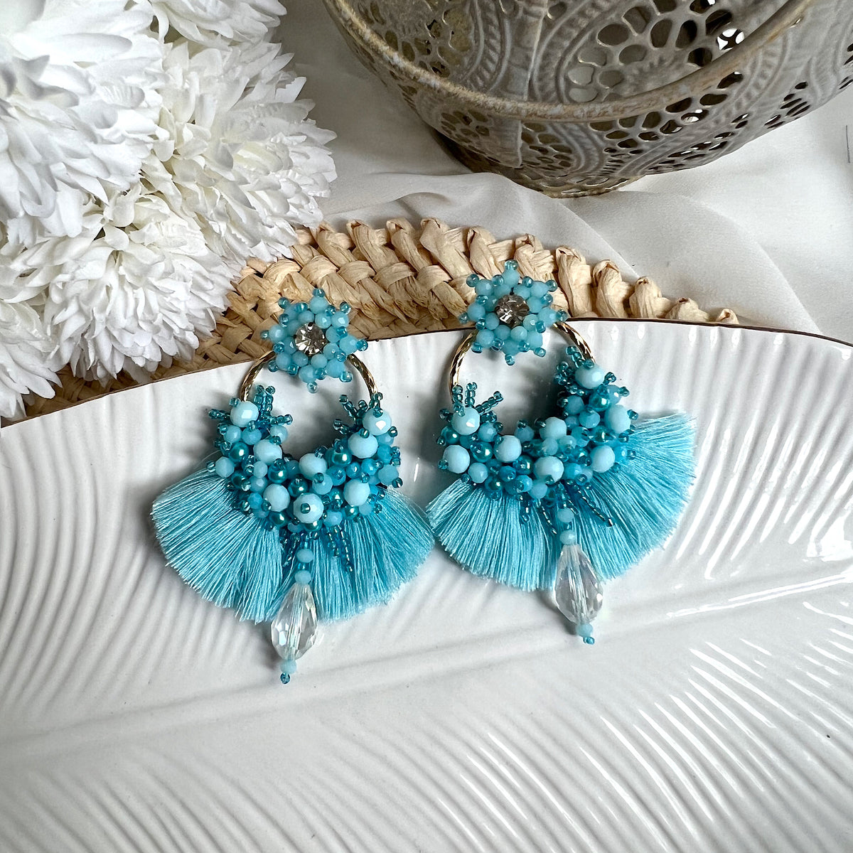 Aretes Leonor celeste