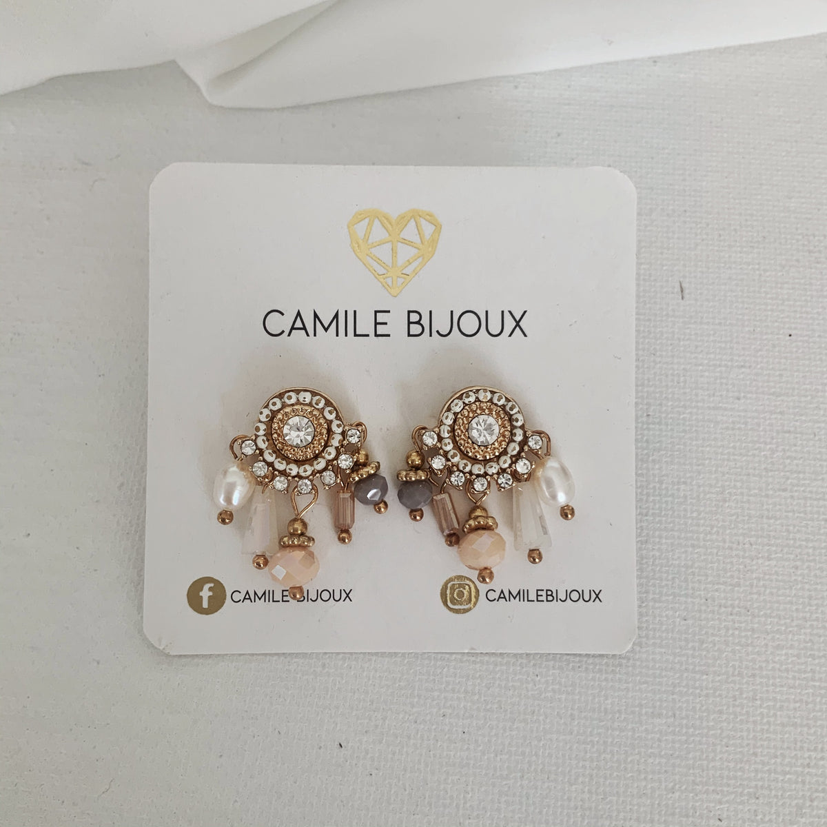 Mini aretes atrapasueños pastel