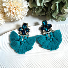 Aretes Janice azul turqueza