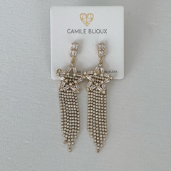 Aretes estrella fugaz de cristales