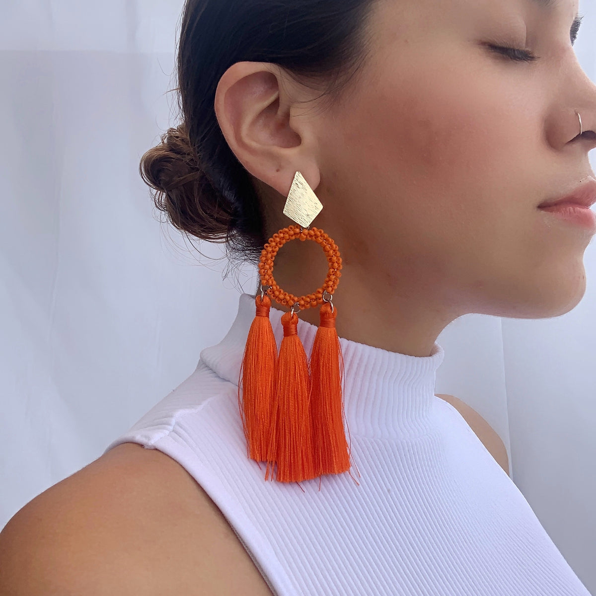 Aretes Carla naranja