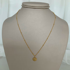 Collar soleil en plata 925 bañado en oro 18k