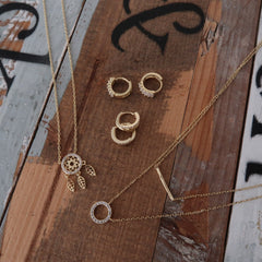 Collar plata 925 enchapado en oro 18k atrapasueños